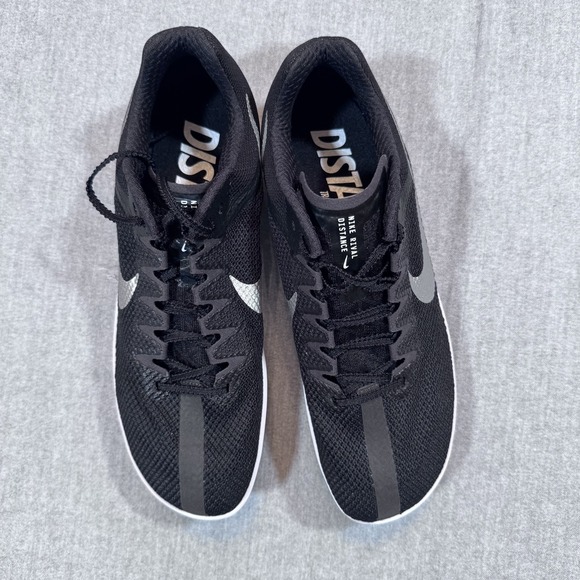 Nike Zoom Rival Distance‎ Track Shoes Mens 8.5 Black White DC8725-001 Spikes Bag - Picture 3 of 10